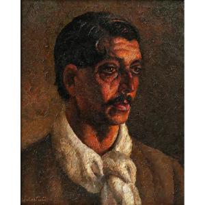 Juan Soler Puig 1906-1984 Portrait Of A Man, Painting Nonell Spain Barcelona Catalan Modernism