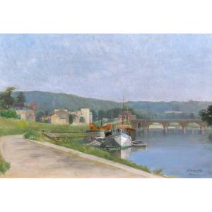 Victor Marais-milton, 1872-1944 The Sèvres Bridge, Landscape Painting, Seine, Impressionism