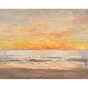 Joseph François 1851-1940 Study Of Sky, Landscape, Painting, Impressionism, Belgium, Seascape