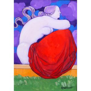 Robert Barillot 1921-2001 Nude Woman, Drawing, 1940-50 Valenciennes Nord Painting Sculpture