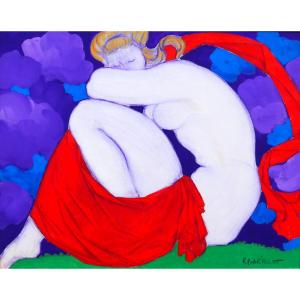 Robert Barillot 1921-2001 Nude Woman, Drawing, Circa 1940-50 Valenciennes Nord Painting Sculpture