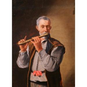 David Teniers The Younger (circle Of) 1610-1690 The Flute Player, Painting, 17th Century, Music