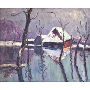 Léonard Bordes - The Snowy Pond