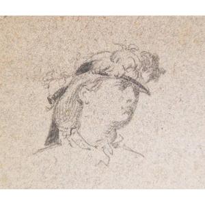 Eugène Le Poittevin - Study Of A Bather At étretat (salon Of 1865)