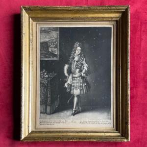 18th-century Mezzotinto Engraving After Schenck (1660-1718), Portrait Of A Man, Aestas