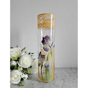 Tubular Vase From The Legras Manufacture Early 20th Century Or Earlier