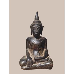 Ancient Statuette Of The Buddha, Silver Alloy, Ayutthaya Kingdom, Thailand, 17th–18th Century