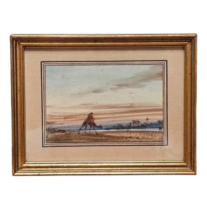 Orientalist Scene Louis-amable Crapelet (1822–1867), Signed And Dated 1864