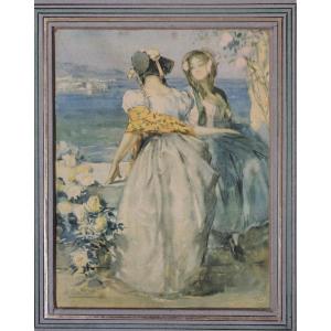 Two Elegant Women, Antoine Calbet (1860–1942), 