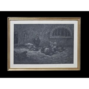 Arsène-siphonien Sauvage (1846–1908) Farmyard Scene.