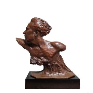 "bronze "jean Mermoz" By F. Focht, Art Deco – 1930