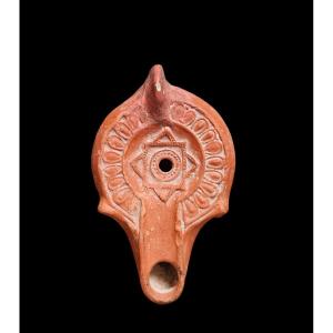 Christian Oil Lamp, Late Roman Period, Mediterranean Basin, 4th–6th Century Ad.