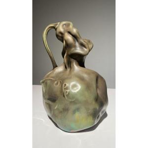 Ernest Bussière, Dried Squash - Art Nouveau Ceramic, Bussiere