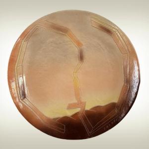 Jean-michel Folon - Large Ceramic Plate, 70's 80's