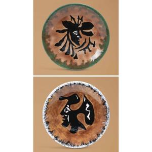 Jean Lurçat, Pair Of Dishes, Ceramic 1950s