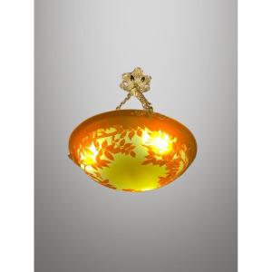 Emile Gallé, Art Nouveau Glass Suspension