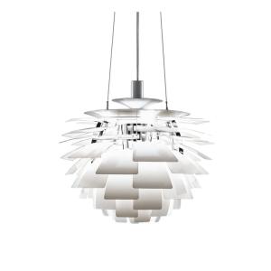 Poul Henningsen (after), White Artichoke Pendant Light, Large Model