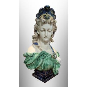 Thomas Victor Sergent, Bust “hera”, Ceramic Barbotine