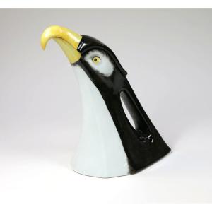 édouard-marcel Sandoz - Théodore Haviland Limoges, "eagle" Pitcher, Enamelled Porcelain