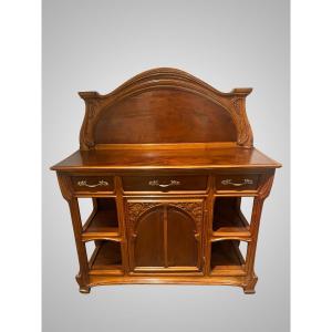 Hector Michaut, Rare Art Nouveau Sideboard, Nancy School