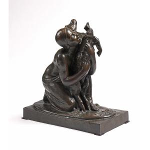 Gilbert Privat (1892-1969) - "little Girl With The Goat"