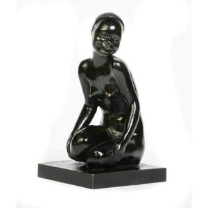 Roger Favin (1904-1990) - "seated Young Girl"