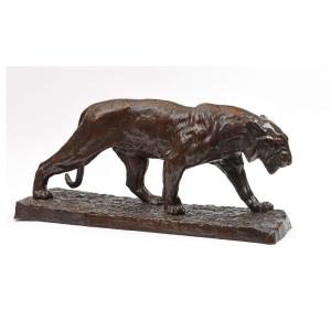 Albert Hager (1857-1940) - "lioness On The March"