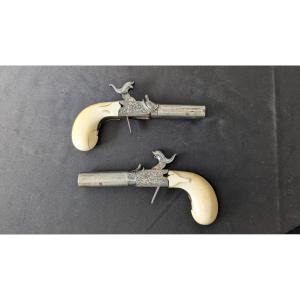 Rare Pair Of Pistols, 19th Century, Liège, Belgium