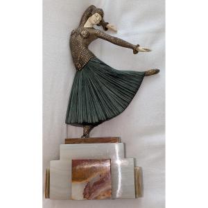 Ayouta Dancer Sculpture By Demeter H. Chiparus  1925