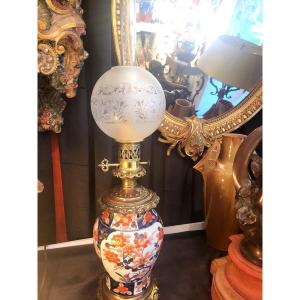Bayeux Porcelain Lamp, 19th Century Bronze