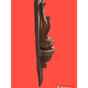 Dolphin Wood Sculpture Of Imaginary Sea Monsters From The 17th Century