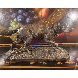 Brown Patina Bronze, French Spaniel Dog, 19th Century