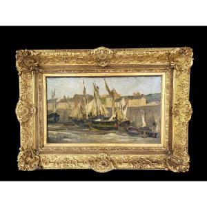 Oil, Marine Signed By édouard Jacques Dufeu - 19th Century