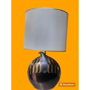 Horus Sculpture Lamp, Signed Georges Deliege - 20th Century