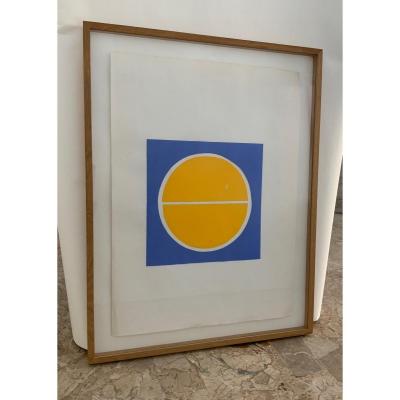 Gouache And Collage By Albert Chubac - 1980s