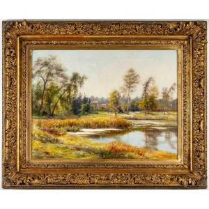 Deully Eugène (1860/1934) "pond In The Countryside"