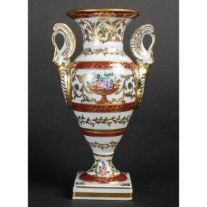 Le Tallec: Directoire-shaped Vase "baron Jourdan Rouge"
