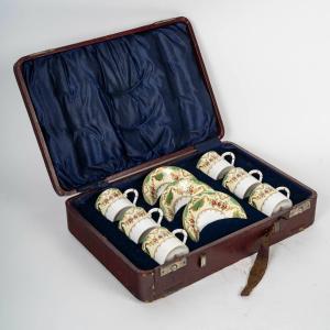 Six Royal Worcester Cups In 19th Century Case