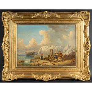 Gazati "19th Century French School: Boat At Quay