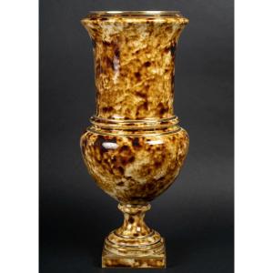 Vase "manufacture Nationale De Sèvres" 1883 Marbled Appearance