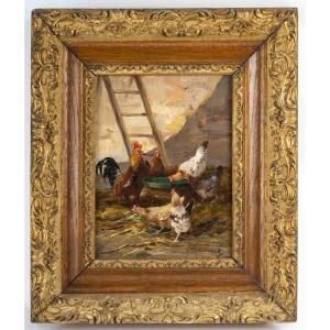 Edmond Van Coppenolle (1846/1914) The Chicken Coop