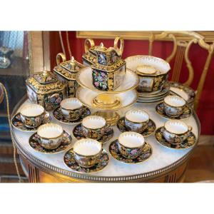 Paris Porcelain Chinoisant Tea Service By Feuillet 1815