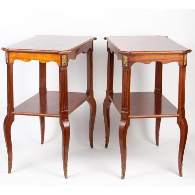 Paire De Tables Jansen(9 Rue Royale Paris) 19e Siècle