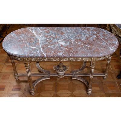 Large White And Gold Table (or Console) St. Louis XVI