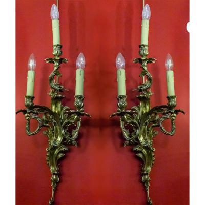 Paire d'Appliques St Louis XV