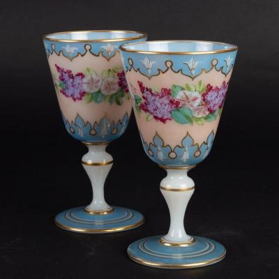 Two 19th Century Opaline Glasses (1860)