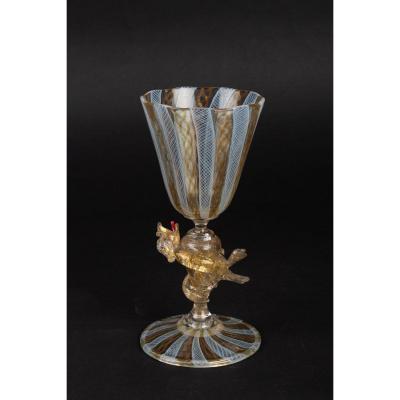 Venitian Glass With Dragon Saviati 1880