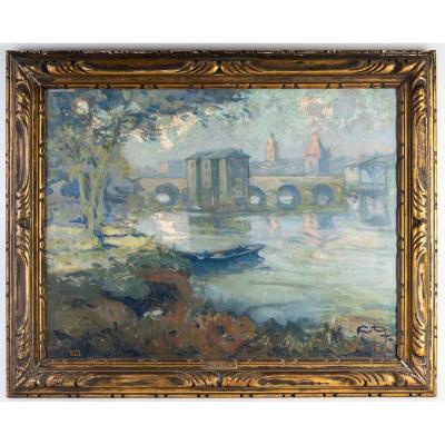 Louis Fortuney (1878/1950 ) Autumn At Morey Sur Loing
