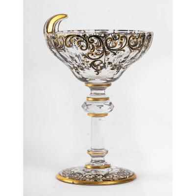 Bohemian Glass Shell Shape XIXth Century