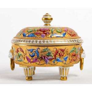 Le Tallec Very Large Covered Bowl Angoulème Decor